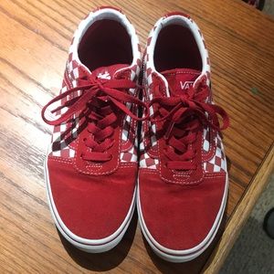 Red checkered vans